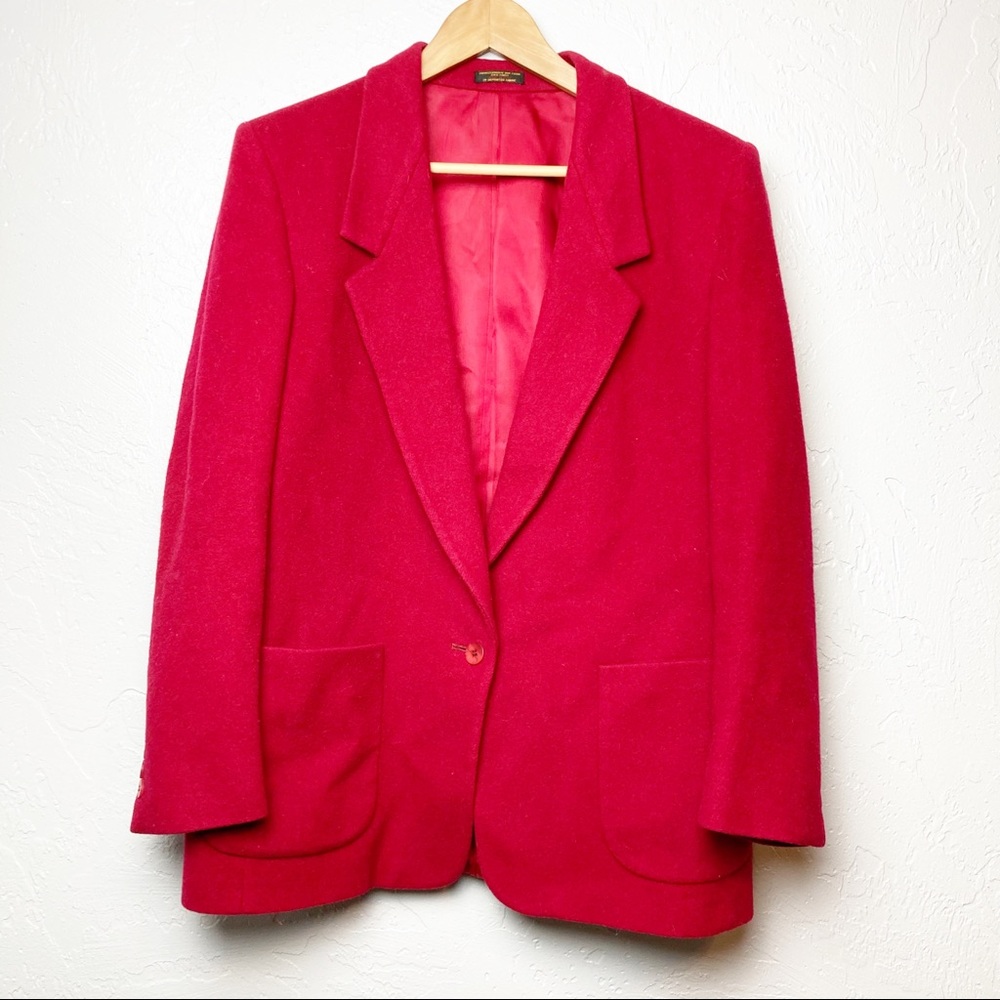 Talbots Wool Cashmere Blazer red